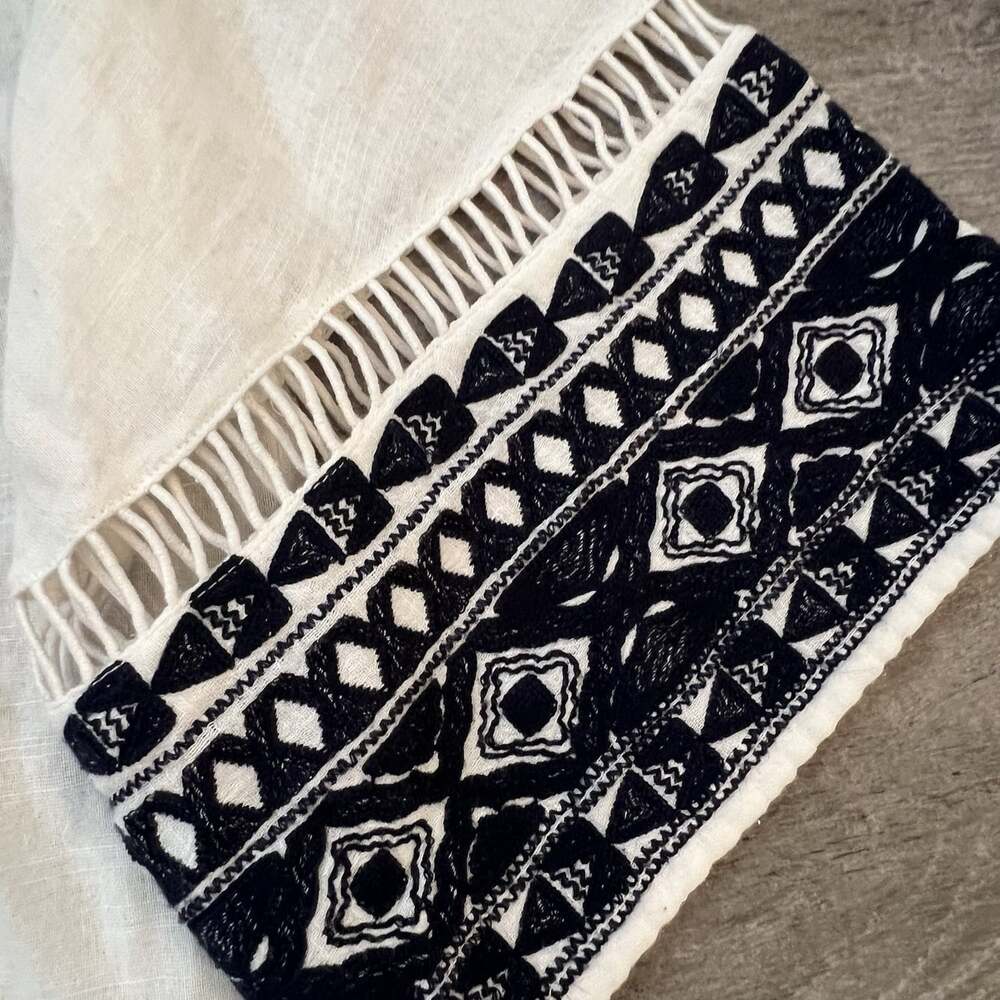 FREE PEOPLE Women’s Cotton Noyal Counting Stars Tunic Ivory Medium Embroidered - Picture 3 of 10